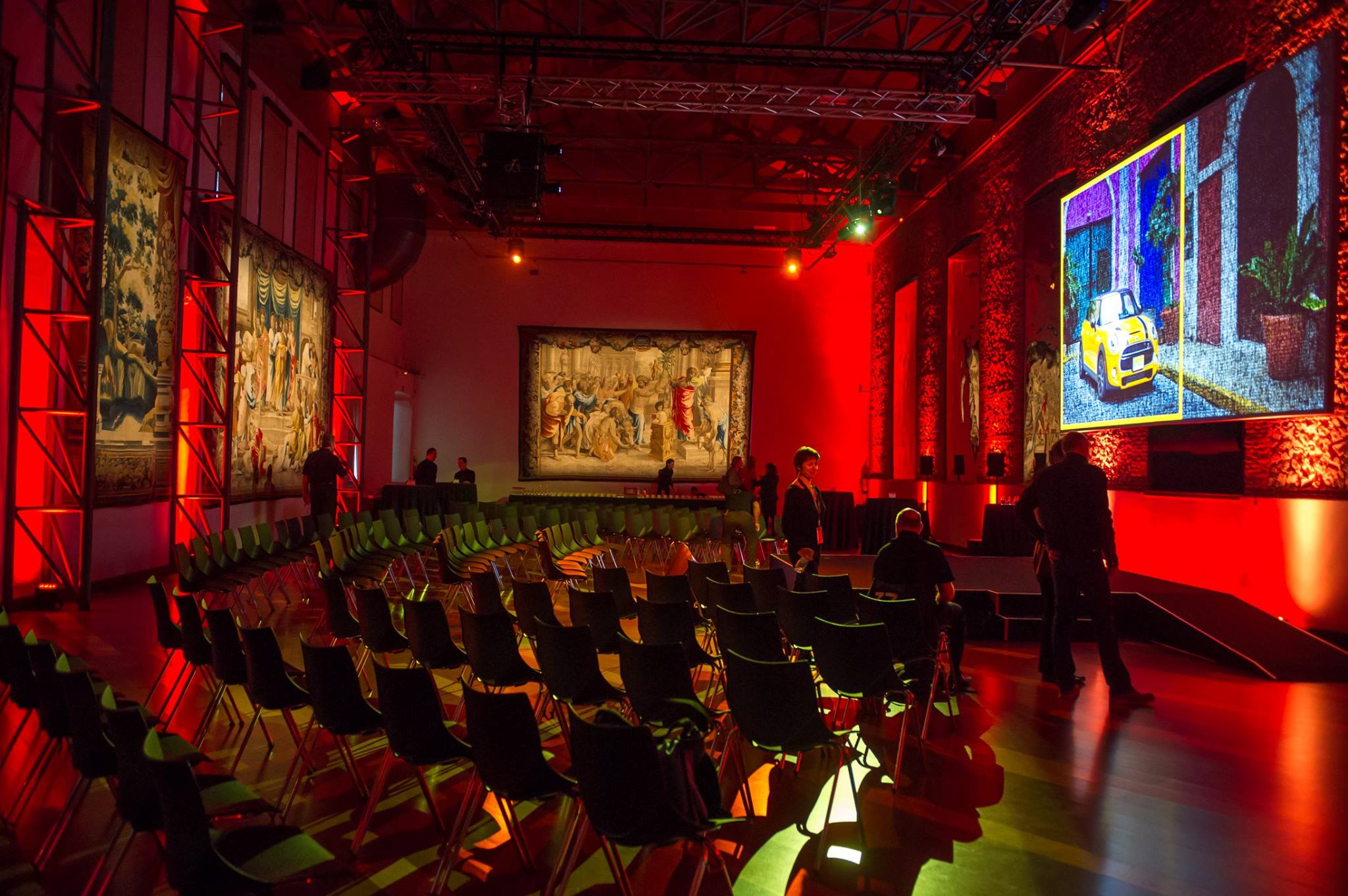 Corporate event of the Mini brand at the Madrid Tapestry Factory