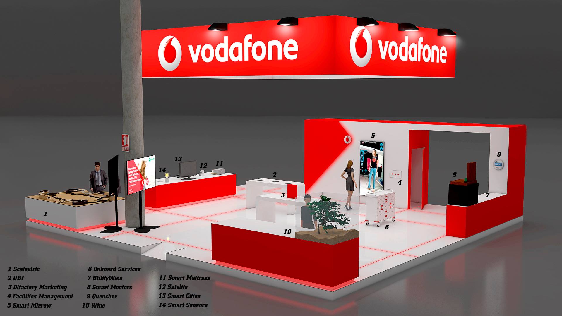 Stand de la marca Vodafone en la Fira de Barcelona (3)